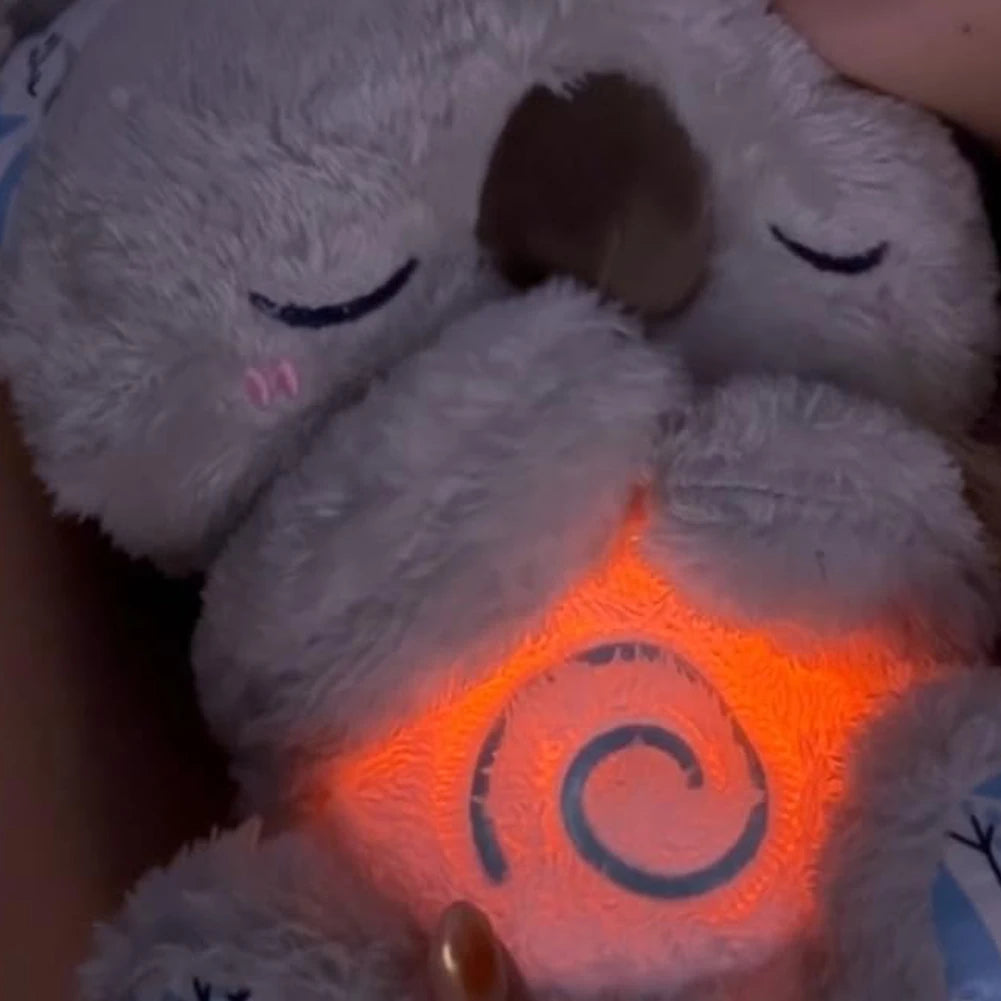 Cute Koala Baby Sleep Buddy Plush Doll with Music Lights Breathing Koala Bear Toy Anxiety Relief Soothing Plush Stuffed Animal