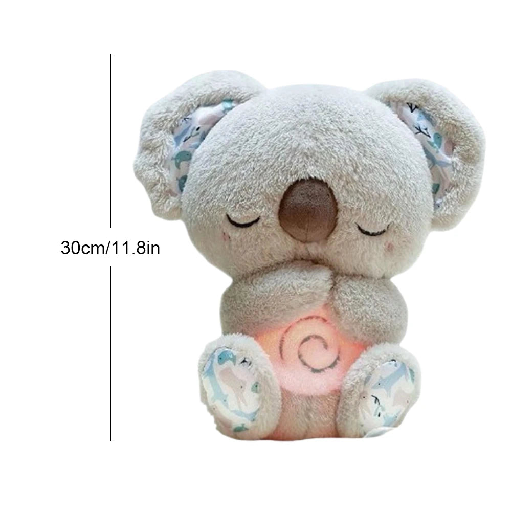 Cute Koala Baby Sleep Buddy Plush Doll with Music Lights Breathing Koala Bear Toy Anxiety Relief Soothing Plush Stuffed Animal