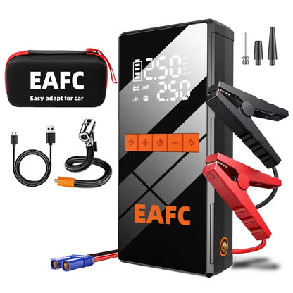 12V Car Jump Starter 4 In 1 Car And Pump Air Compressor