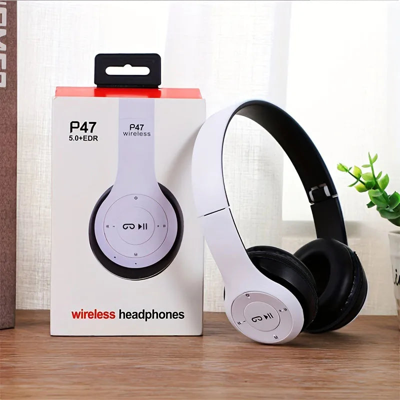 Stereo P47 Headset 5.0 Bluetooth Headset Folding Series Wireless Sports Game Headset for Iphone Xiaomi