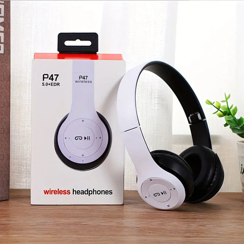 Stereo P47 Headset 5.0 Bluetooth Headset Folding Series Wireless Sports Game Headset for Iphone Xiaomi