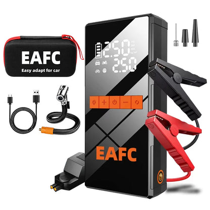 12V Car Jump Starter 4 In 1 Car And Pump Air Compressor