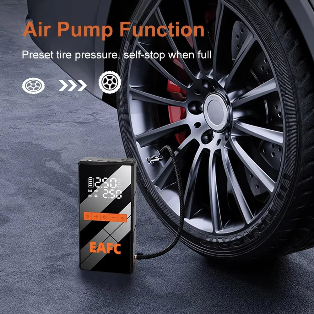 12V Car Jump Starter 4 In 1 Car And Pump Air Compressor
