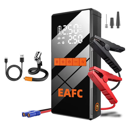 12V Car Jump Starter 4 In 1 Car And Pump Air Compressor