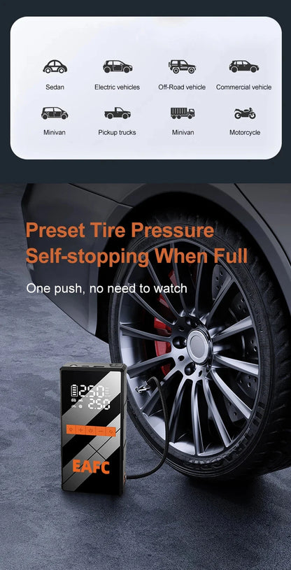 12V Car Jump Starter 4 In 1 Car And Pump Air Compressor