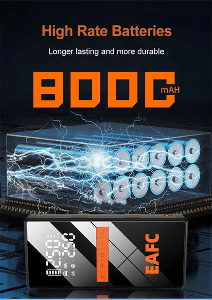 12V Car Jump Starter 4 In 1 Car And Pump Air Compressor