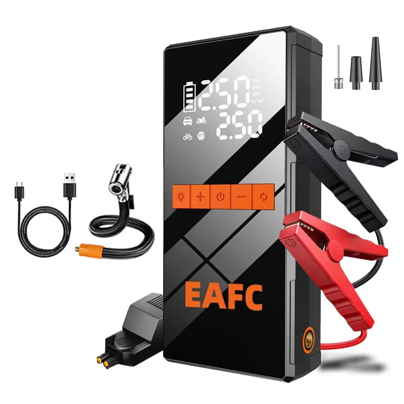12V Car Jump Starter 4 In 1 Car And Pump Air Compressor